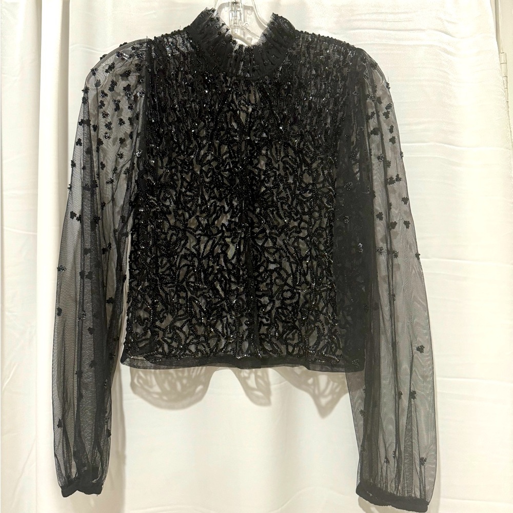 ZARA SEQUIN BLOUSE US SIZE S